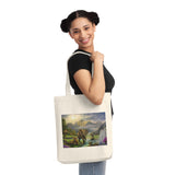 Elephant and Lion Paradise- Tote Bag