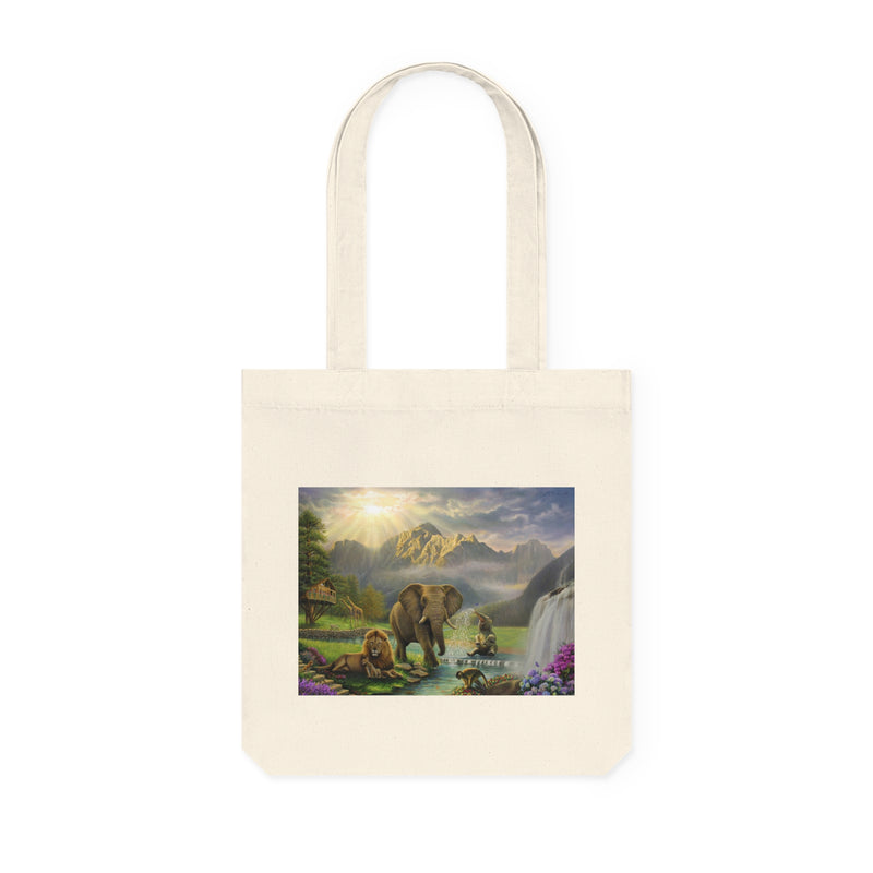 Elephant and Lion Paradise- Tote Bag