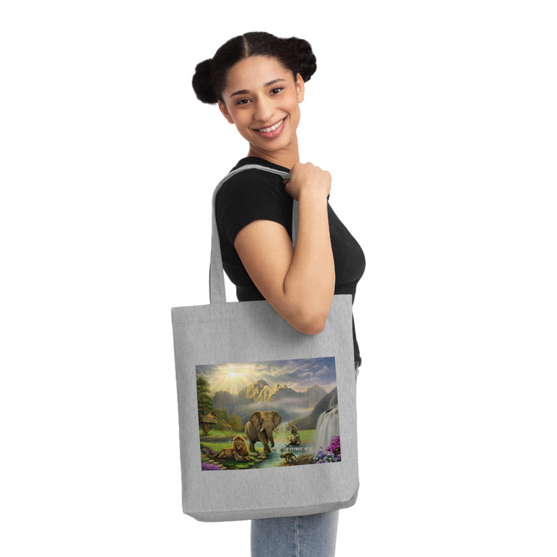 Elephant and Lion Paradise- Tote Bag