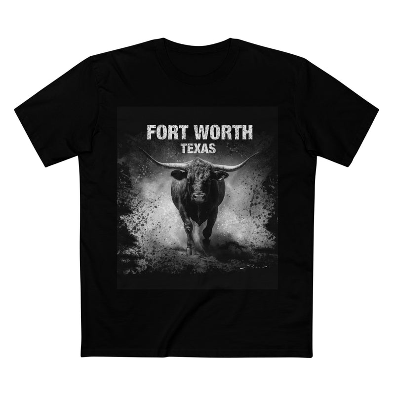 Fort Worth/Longhorn-Black T Shirt